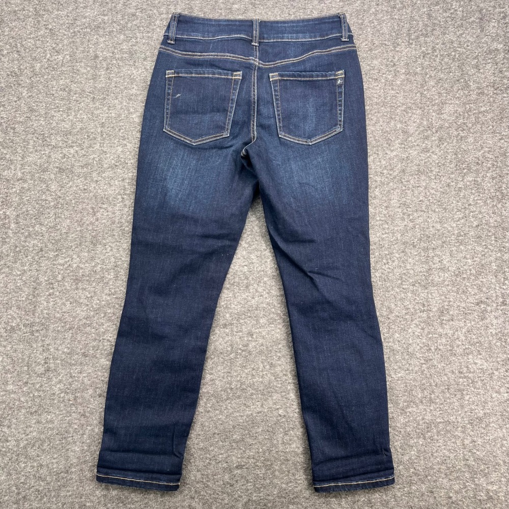 m jeans by maurices Womens Mid Rise Skinny Jeans Dark Wash Blue Size S Stretch - Picture 5 of 12